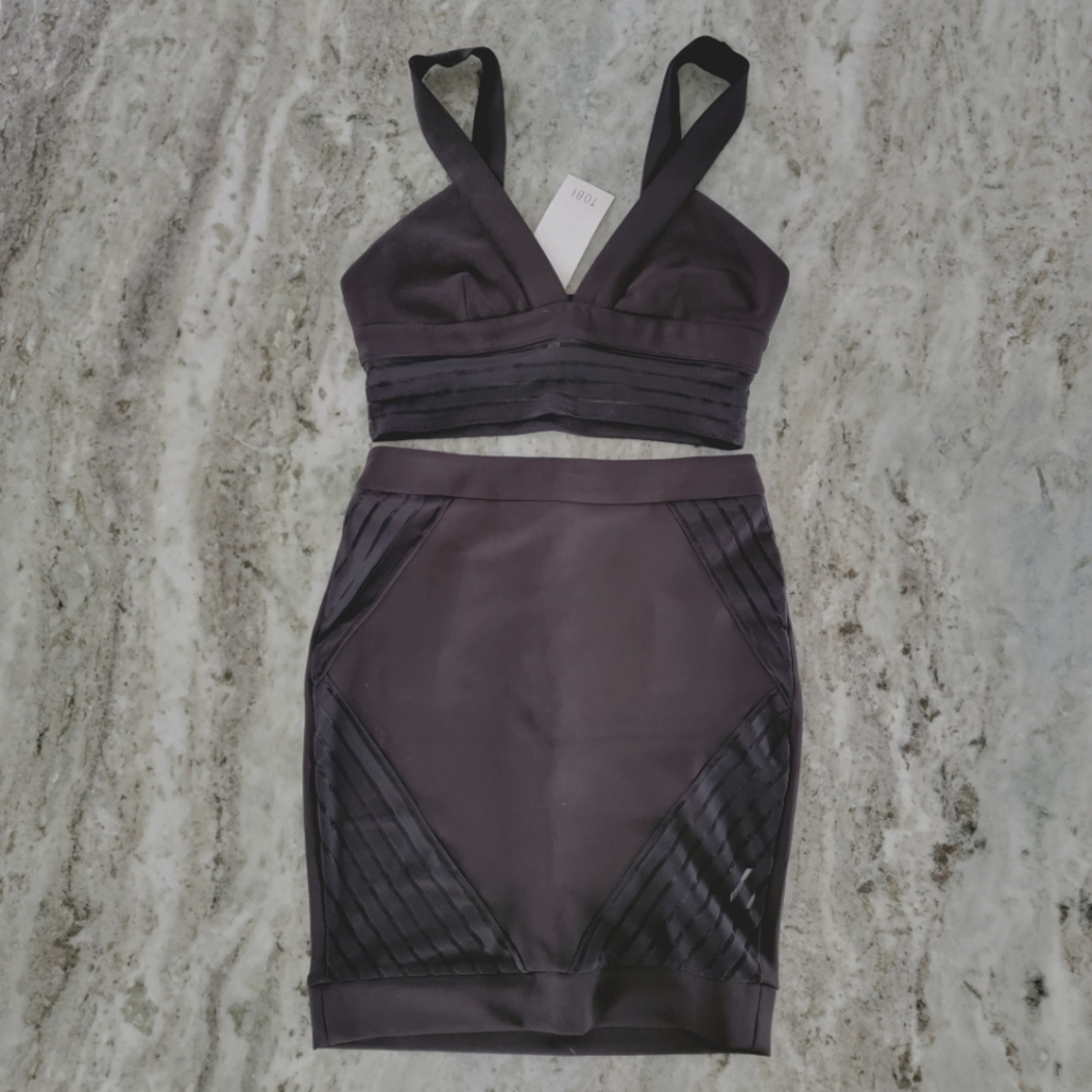 Tobi 2-Piece Mesh Panel Skirt Set
